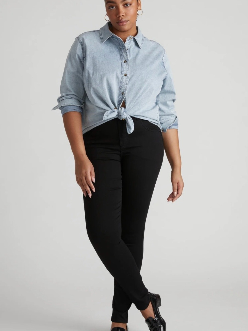 Black Seine High Rise Skinny Jeans